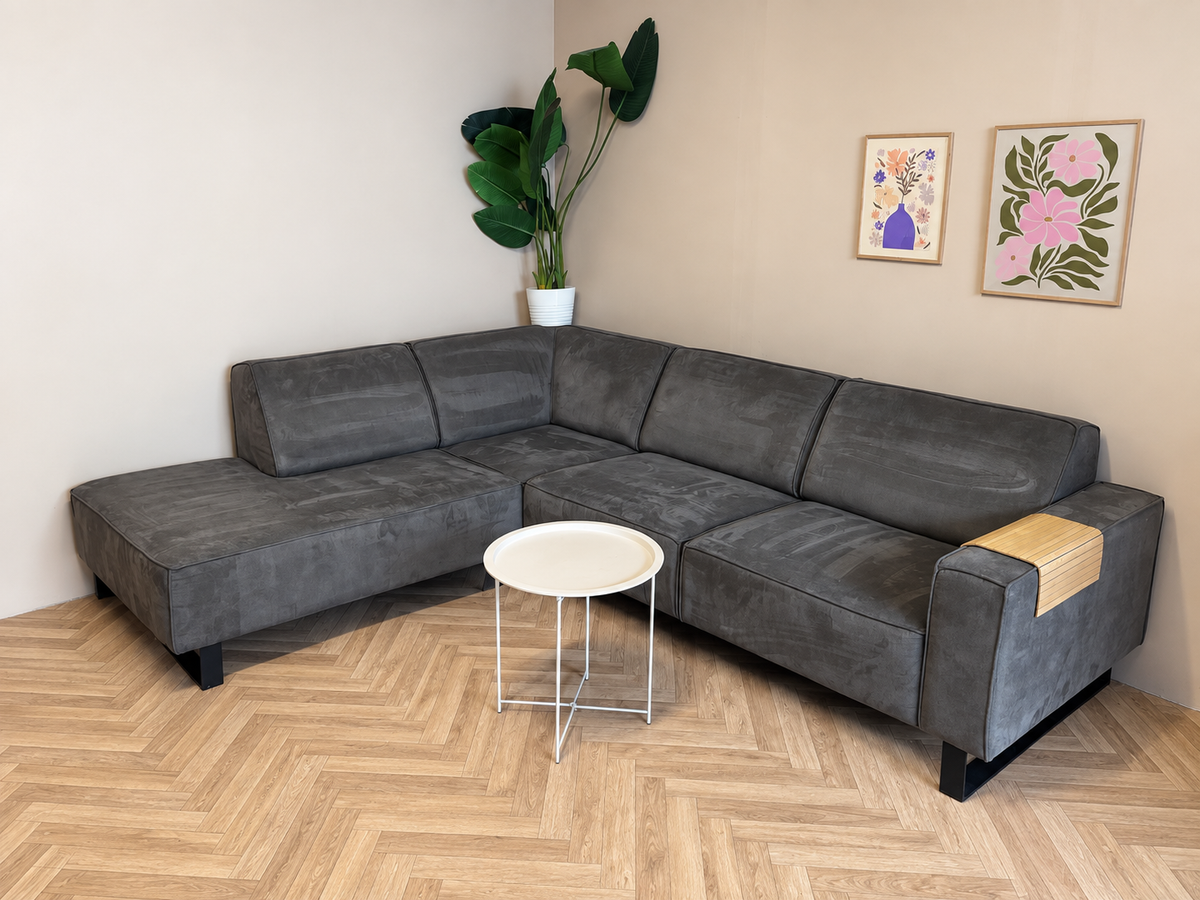 Antraciet Grijze Hoekbank – Modern & Ruim 🛋️