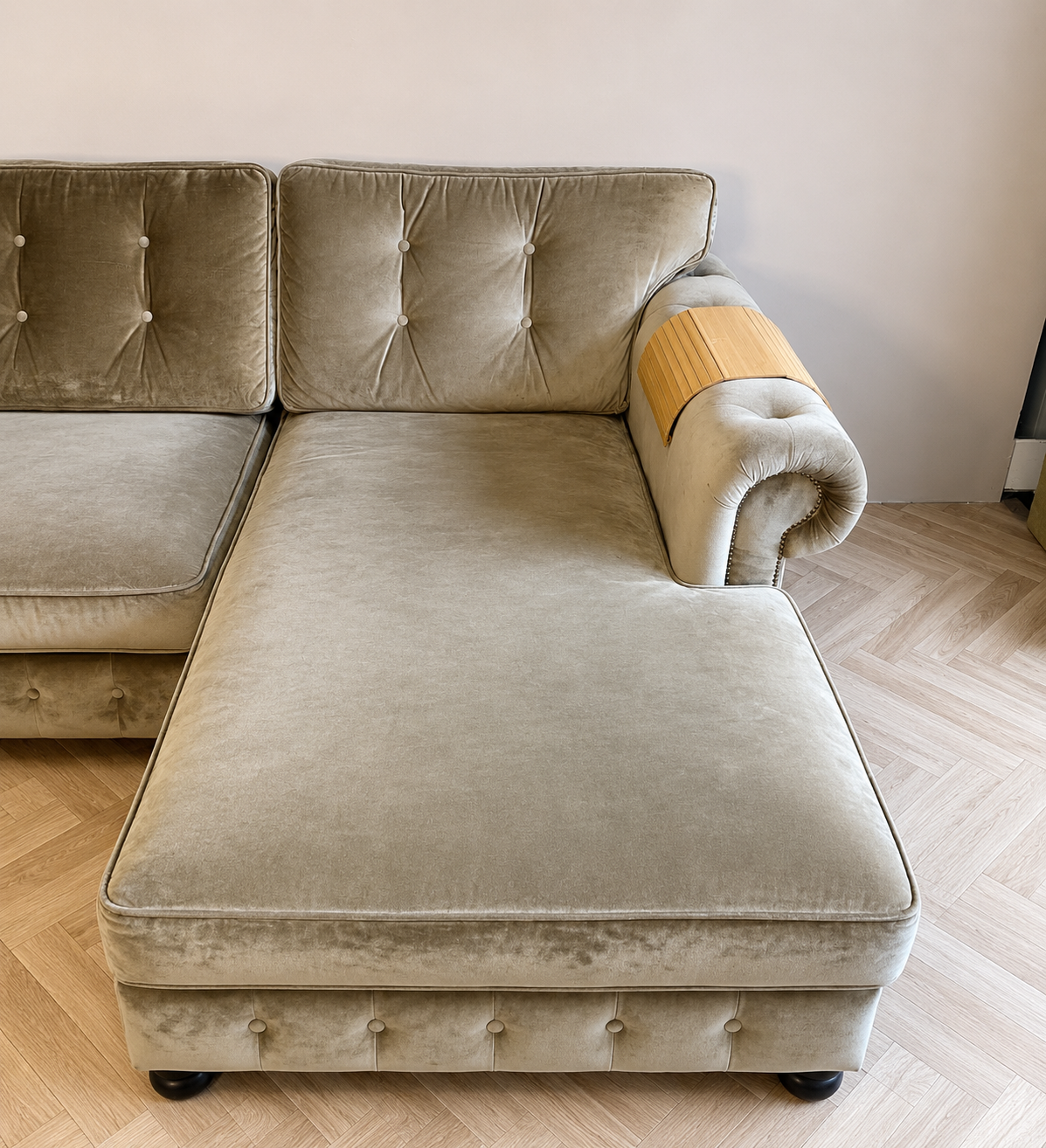 ✨ Luxe Goudkleurige Fluwelen Hoekbank ✨