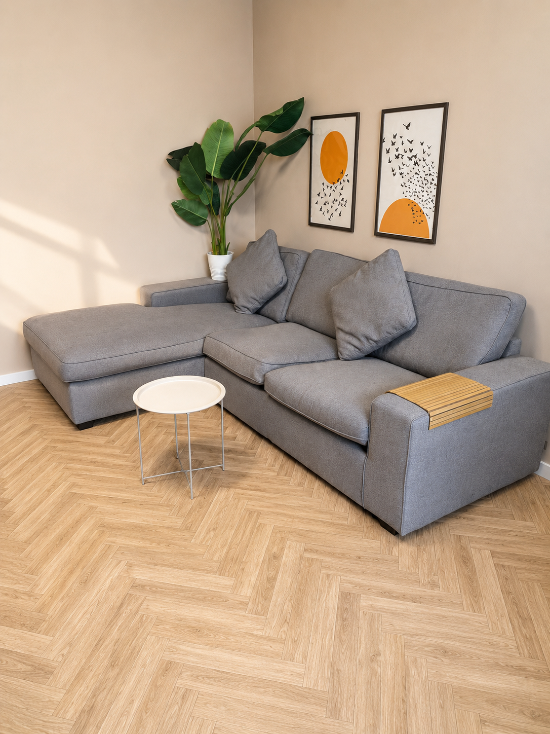Grijze luxe hoekbank antraciet fluweel stof🛋️⭐️