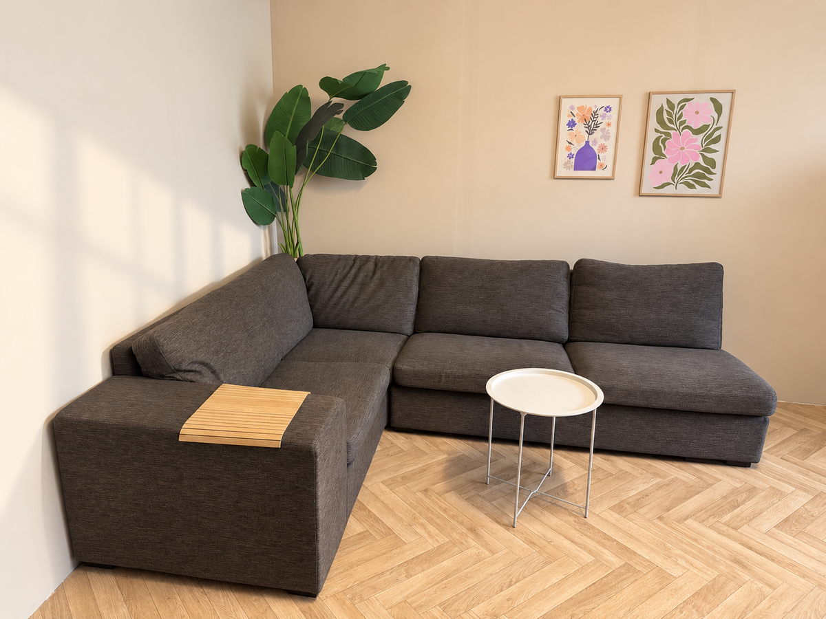 Donkerbruine Hoekbank – Ruim & Comfortabel 🛋️
