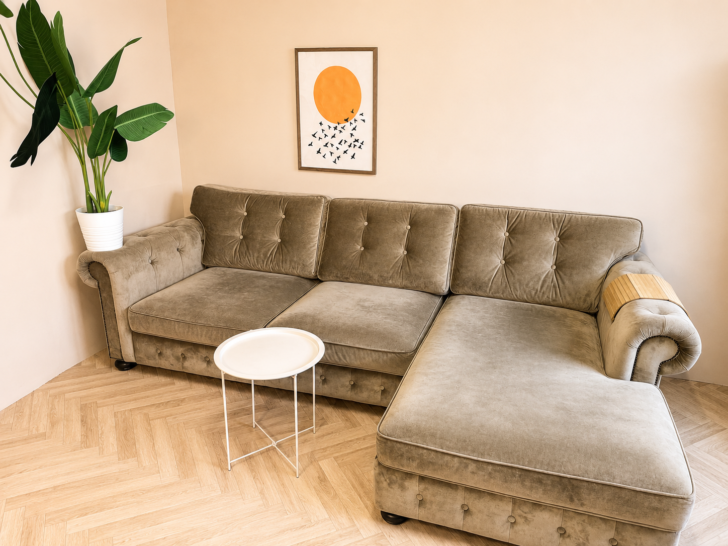 ✨ Luxe Goudkleurige Fluwelen Hoekbank ✨