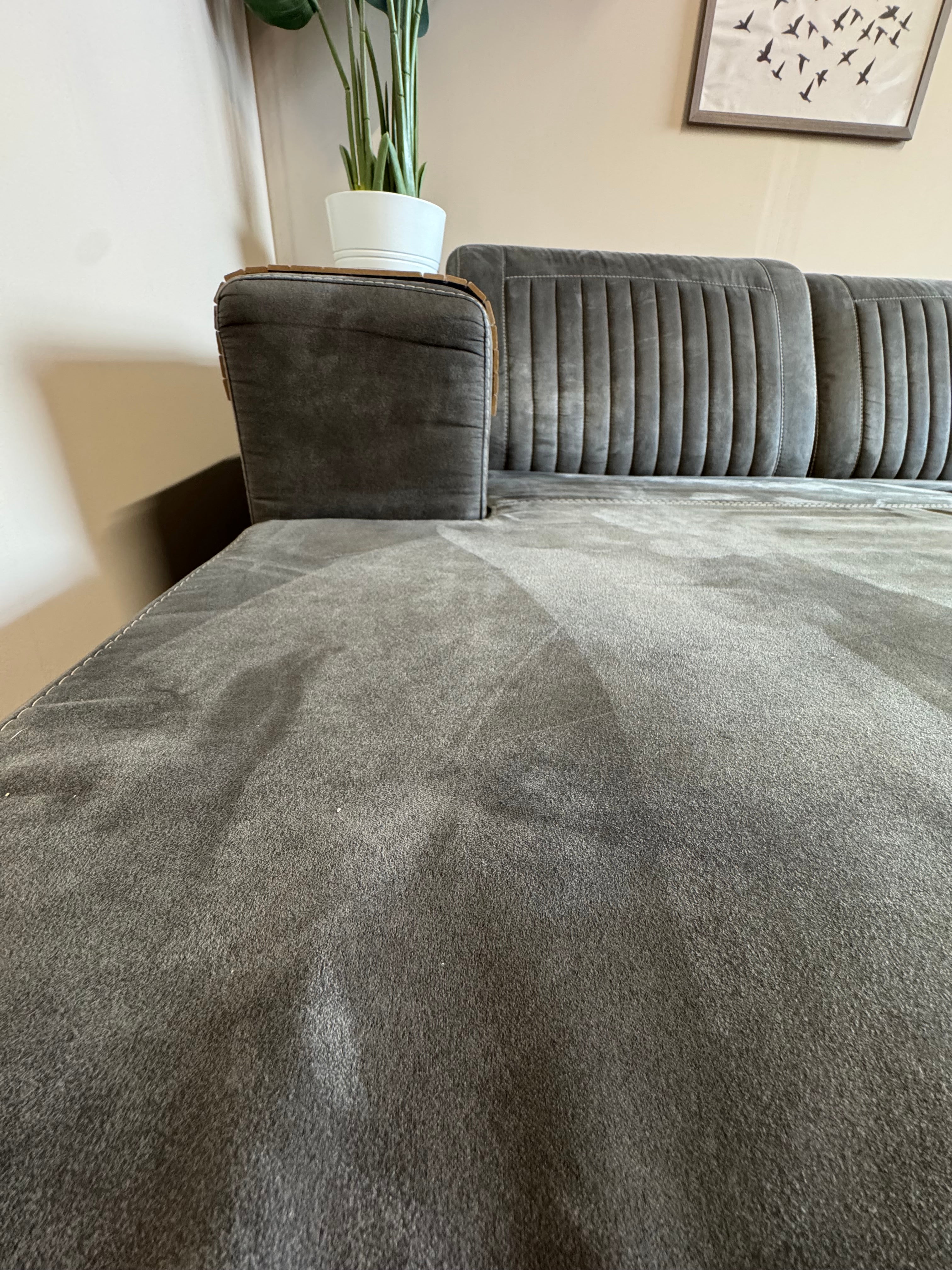 Luxe u vormige bank - suede - Grijs 🛋️⭐️