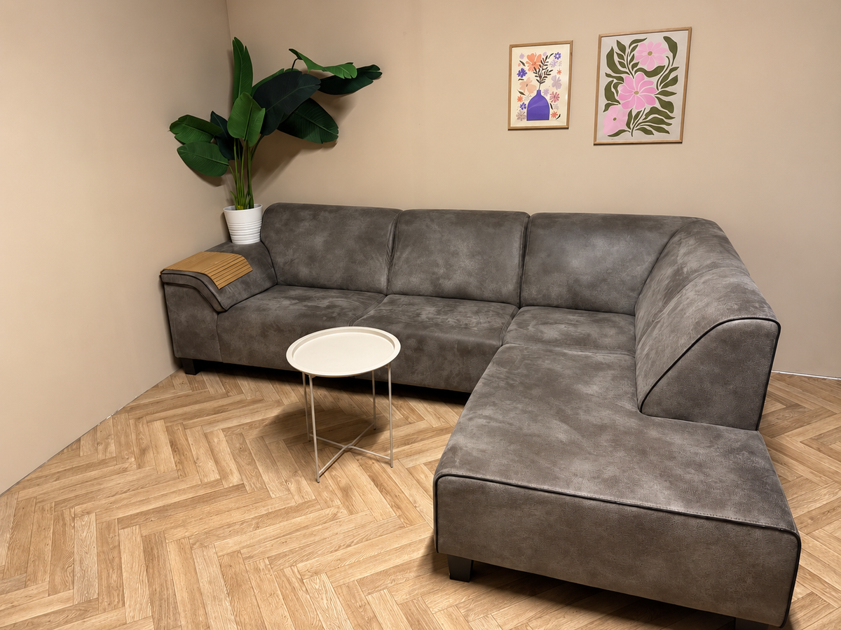 Grijze Hoekbank met Loungedeelte – Stoer & Modern 🛋️