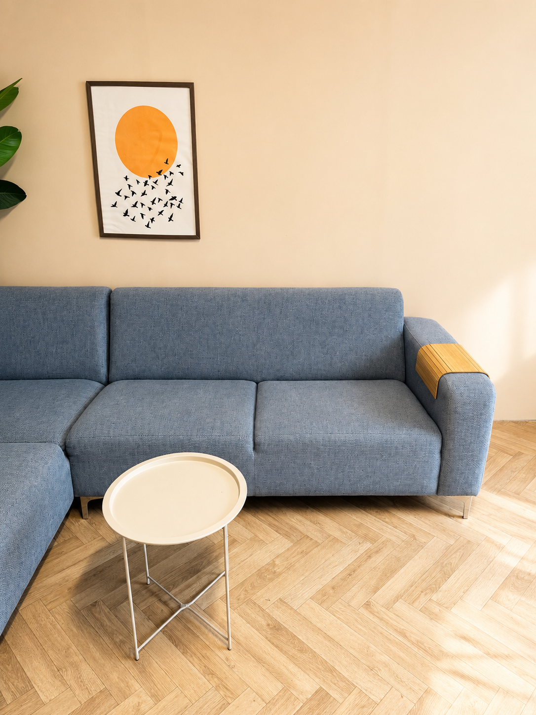 🛋️ Stijlvolle blauwe hoekbank met extra ruim loungedeelte antraciet
