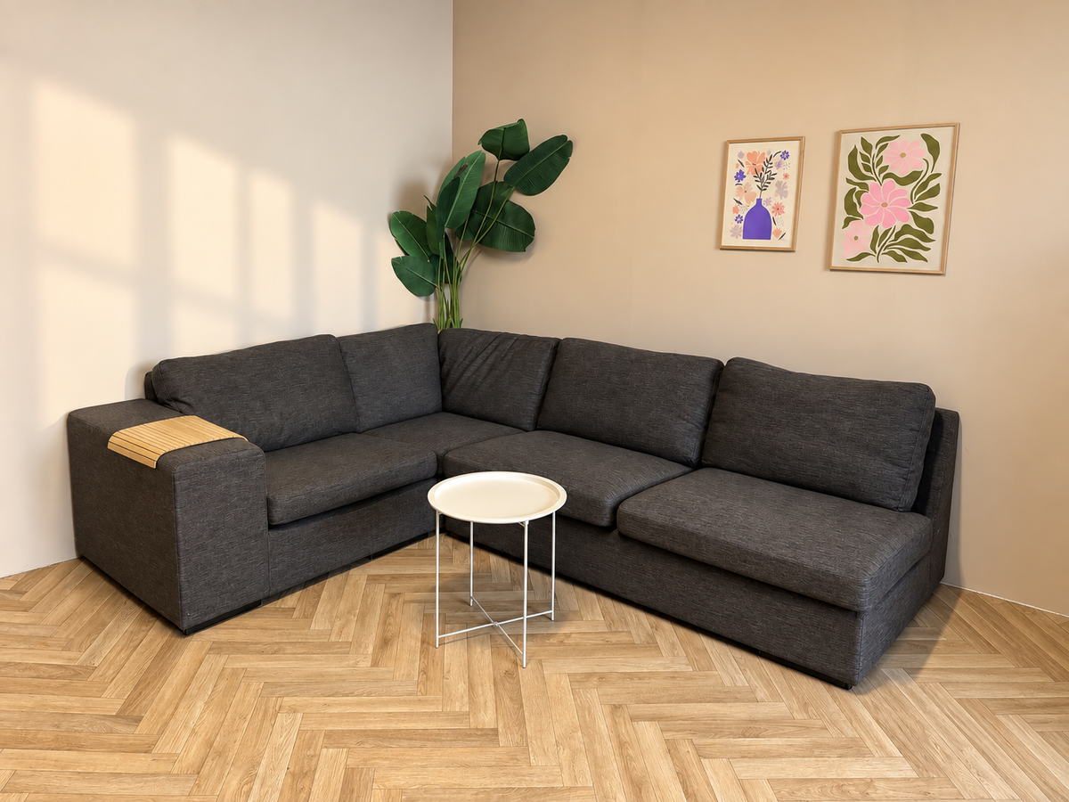 Donkerbruine Hoekbank – Ruim & Comfortabel 🛋️