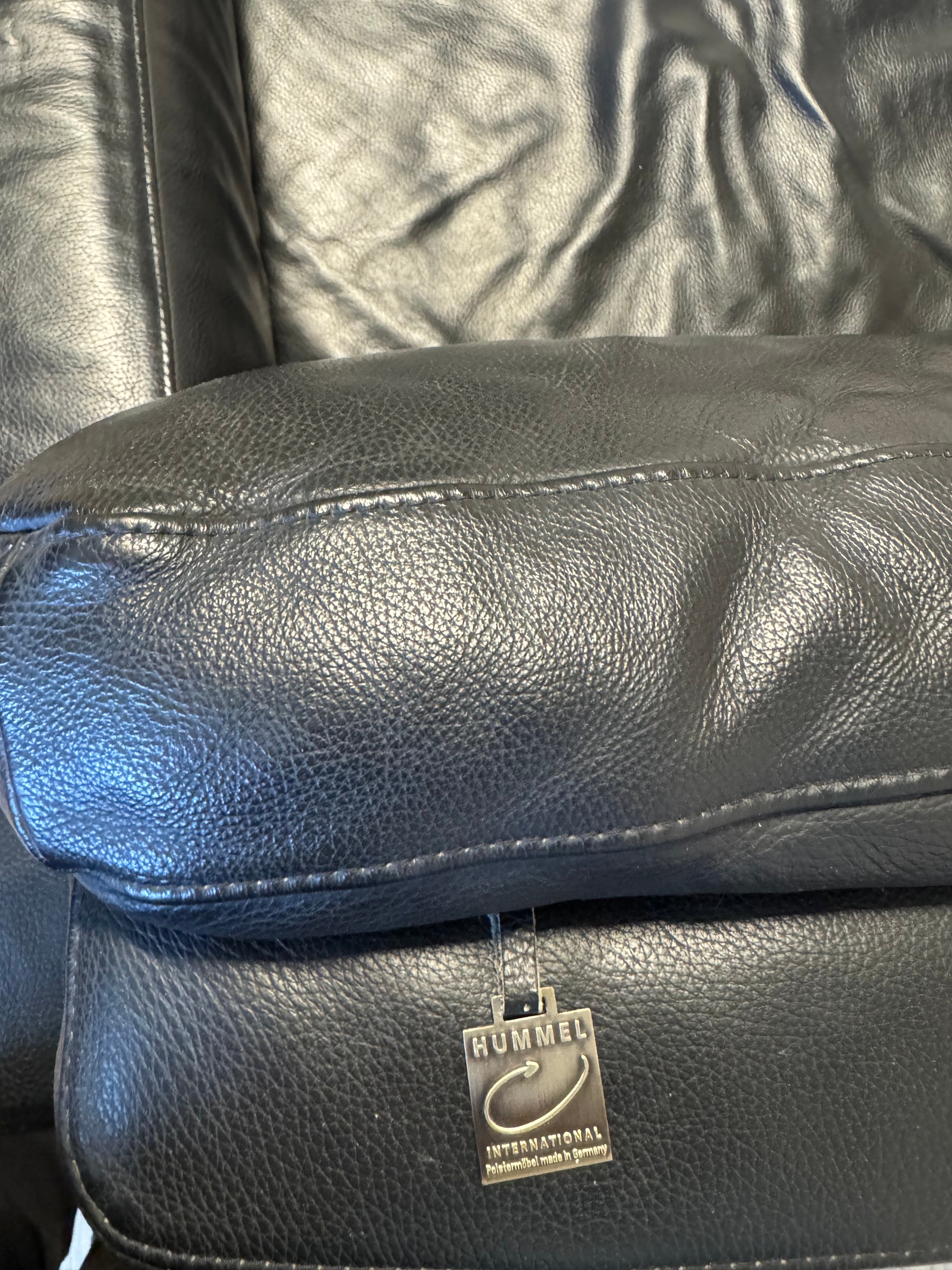 Zwarte Leren Hoekbank – Luxe & Comfort