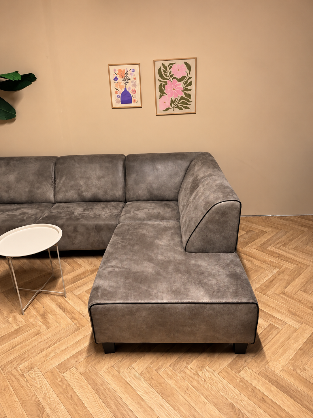 Grijze Hoekbank met Loungedeelte – Stoer & Modern 🛋️