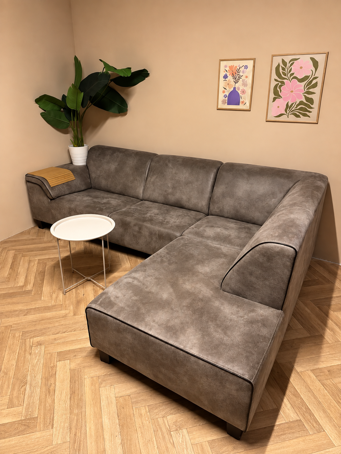 Grijze Hoekbank met Loungedeelte – Stoer & Modern 🛋️
