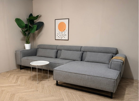 ✨ Moderne grijze hoekbank met breed loungedeelte ✨ antraciet