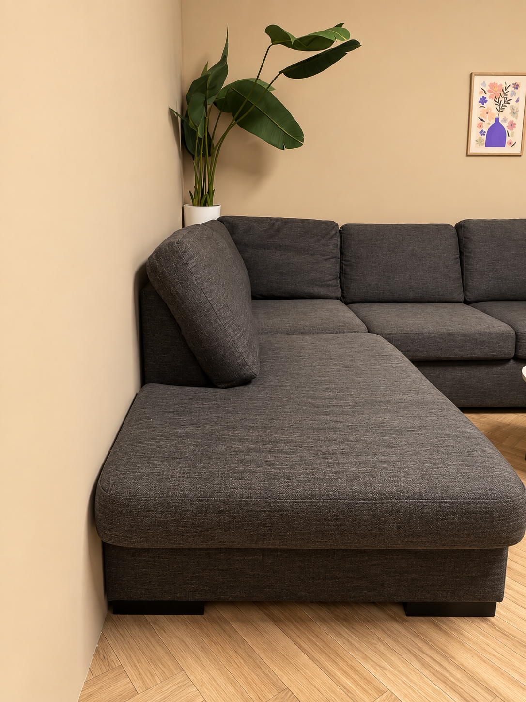 Zwart-Grijze U-Bank – Groot, Ruim & Comfortabel 🛋️
