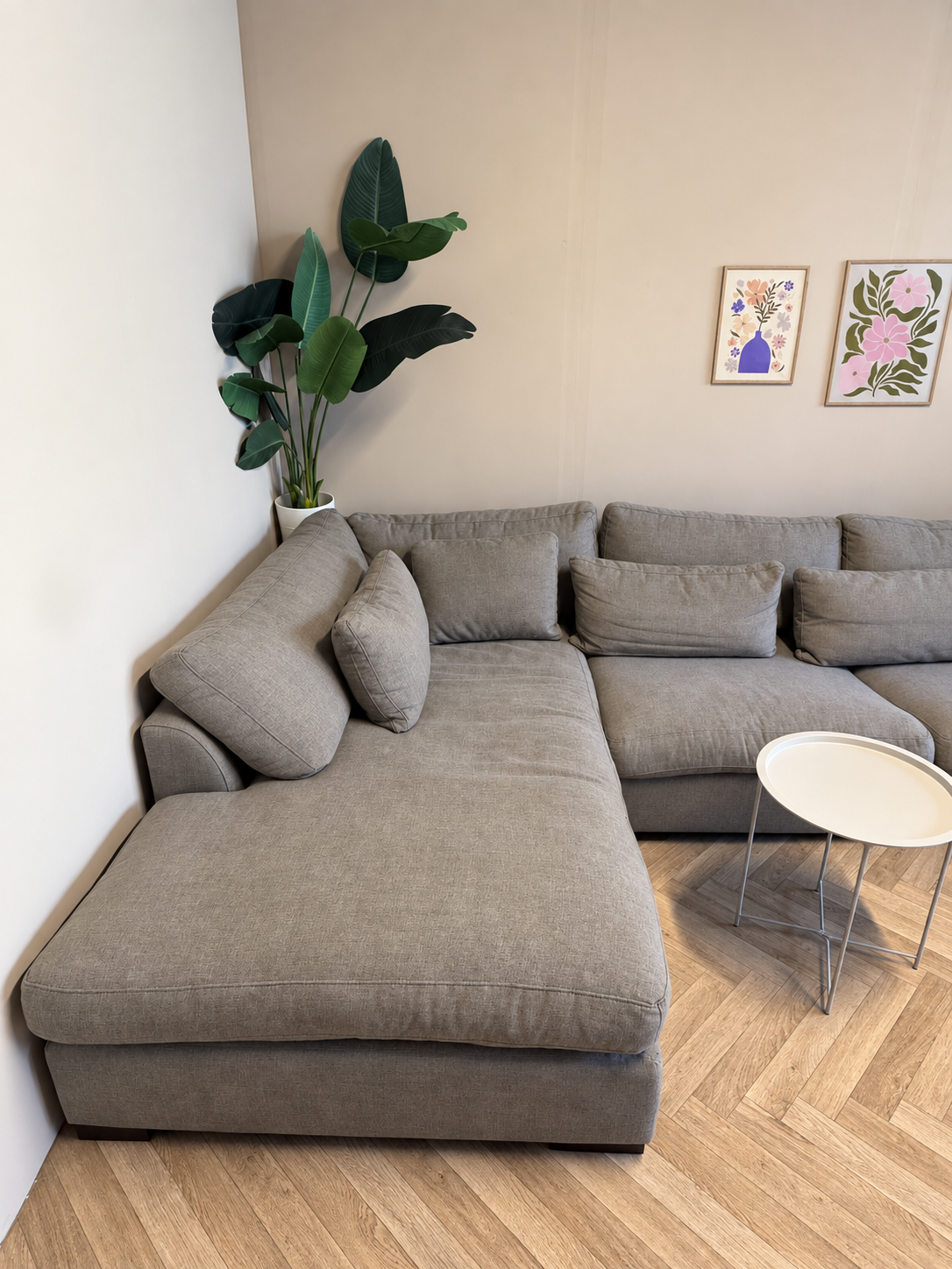 Grote Beige-Bruine Hoekbank – Extra Diep & Royaal Loungedeelte 🛋️