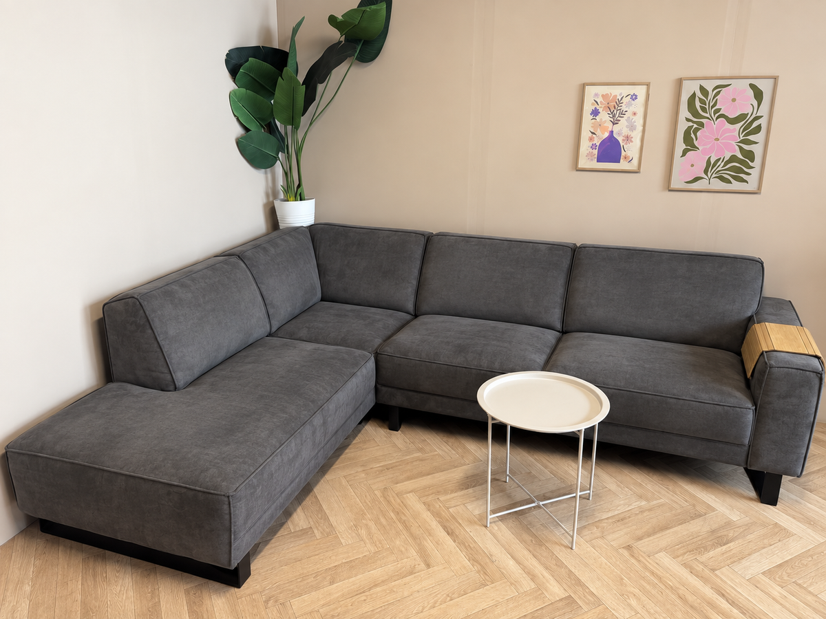 Antraciet Grijze Hoekbank – Modern & Ruim 🛋️