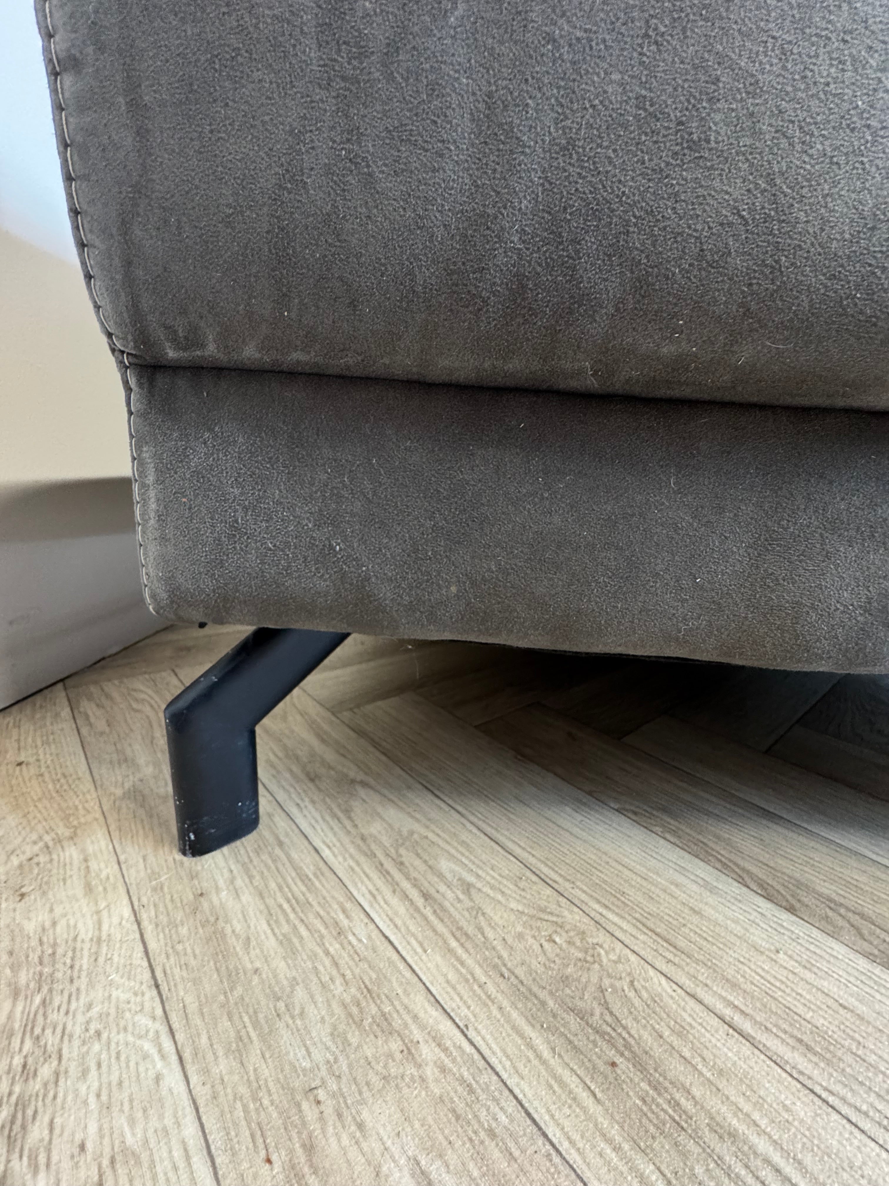 Luxe u vormige bank - suede - Grijs 🛋️⭐️