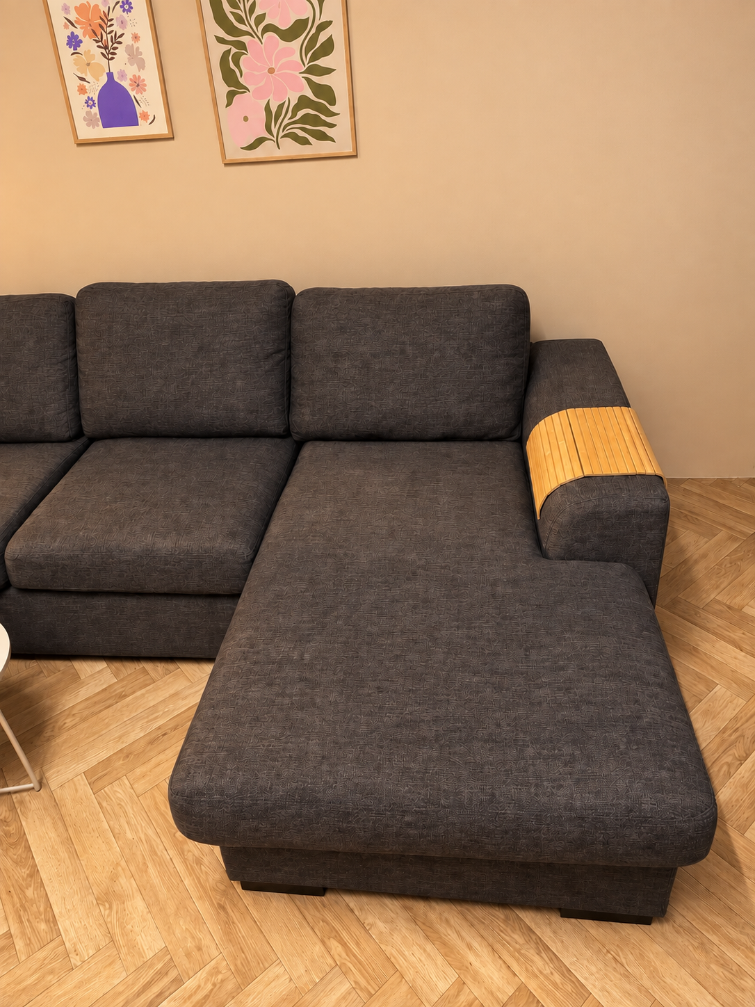 Zwart-Grijze U-Bank – Groot, Ruim & Comfortabel 🛋️