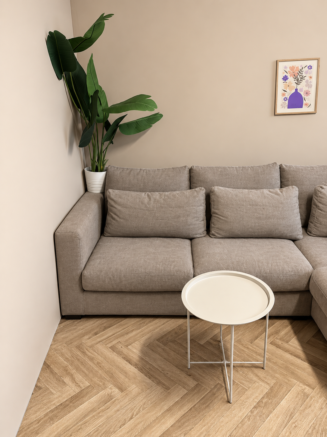 Beige-Bruine Hoekbank met Loungedeelte – Ruim & Comfortabel 🛋️