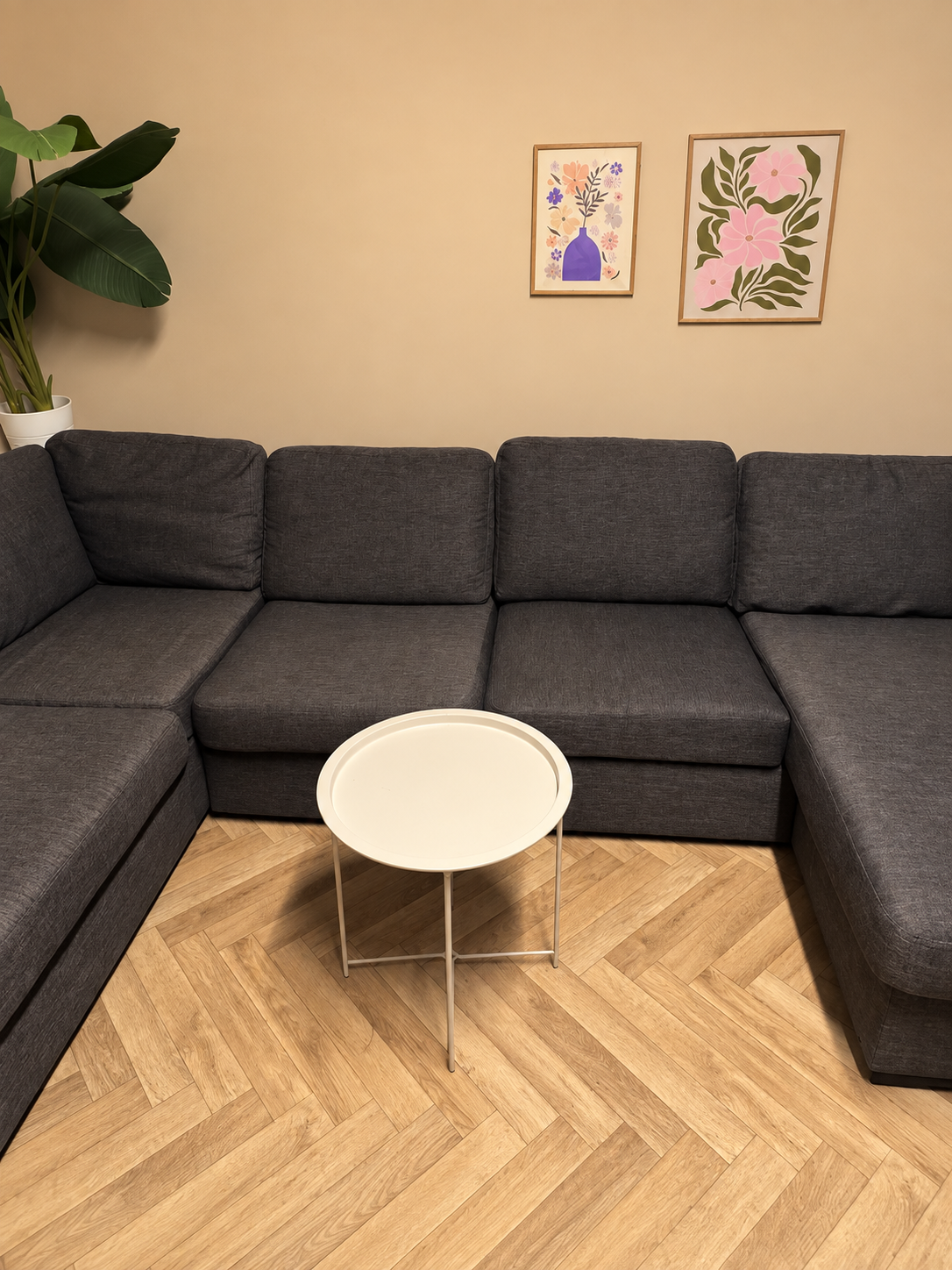 Zwart-Grijze U-Bank – Groot, Ruim & Comfortabel 🛋️