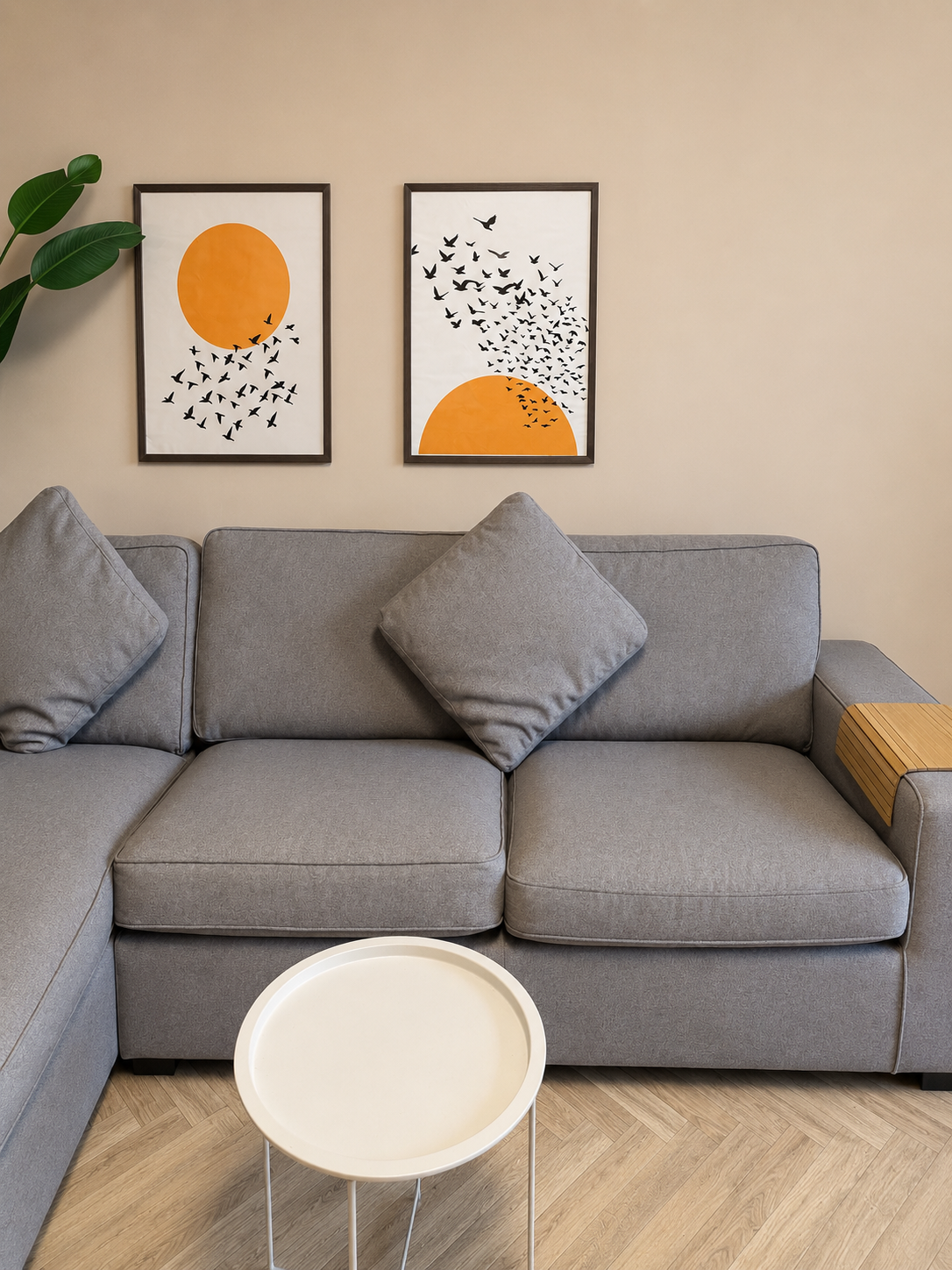 Grijze luxe hoekbank antraciet fluweel stof🛋️⭐️