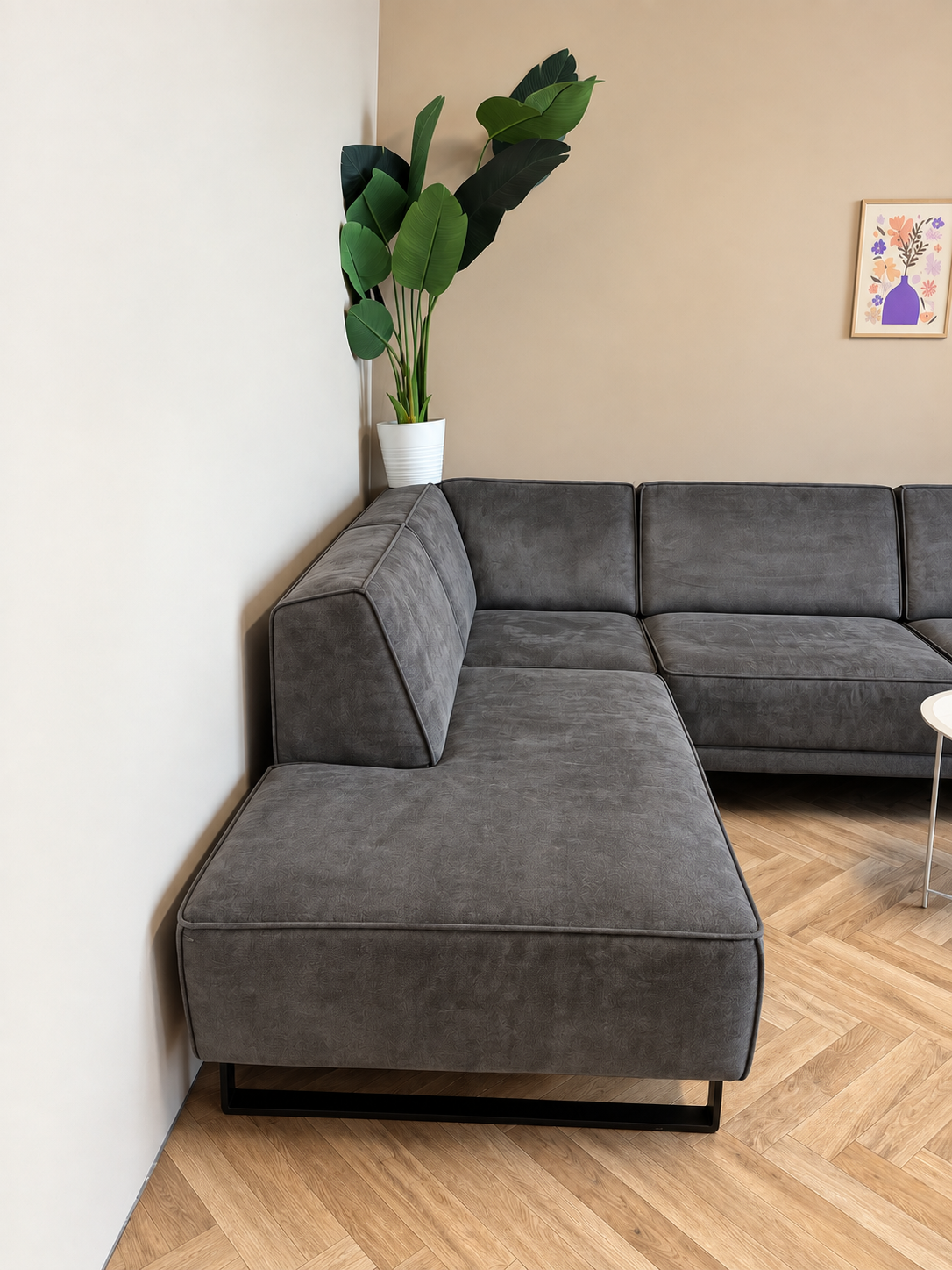 Antraciet Grijze Hoekbank – Modern & Ruim 🛋️