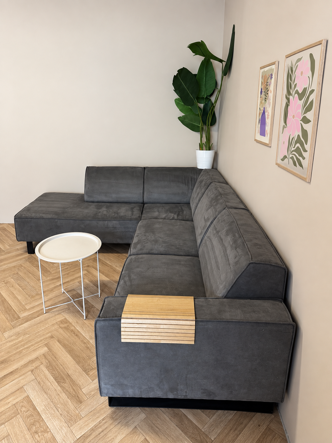 Antraciet Grijze Hoekbank – Modern & Ruim 🛋️