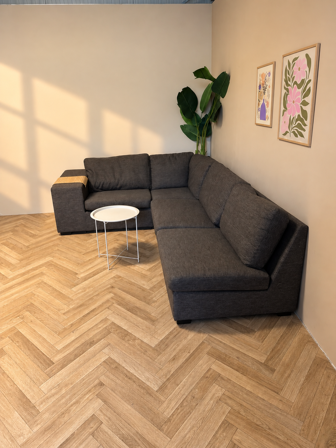 Donkerbruine Hoekbank – Ruim & Comfortabel 🛋️