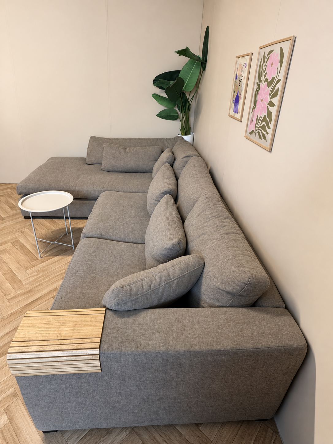 Grote Beige-Bruine Hoekbank – Extra Diep & Royaal Loungedeelte 🛋️