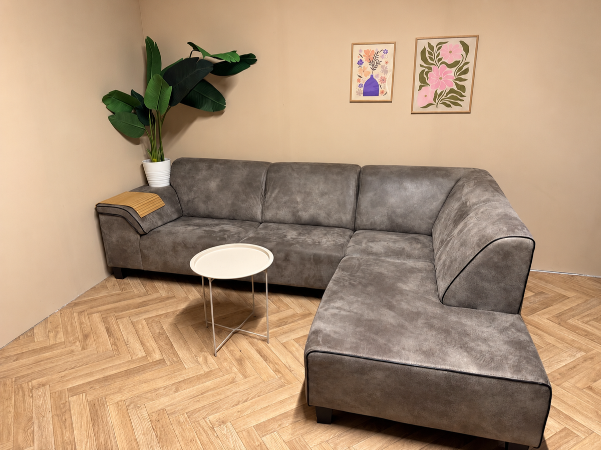Grijze Hoekbank met Loungedeelte – Stoer & Modern 🛋️