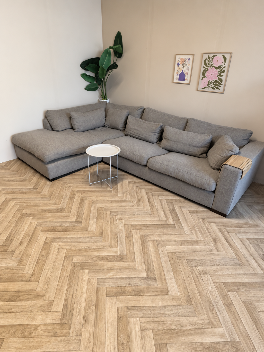 Grote Beige-Bruine Hoekbank – Extra Diep & Royaal Loungedeelte 🛋️